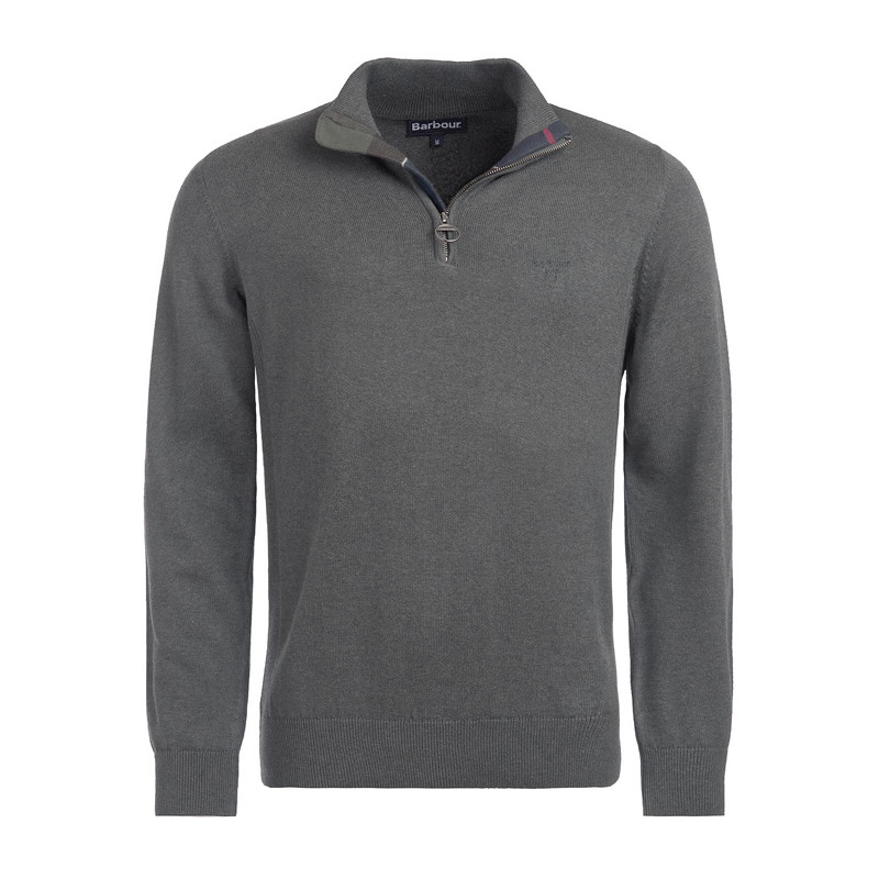 Pull col zippé Pima Barbour