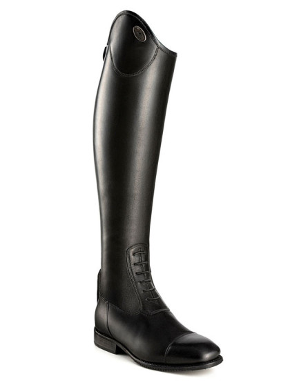 Bottes Salento avec lacets et taquets d'éperons noir De Niro