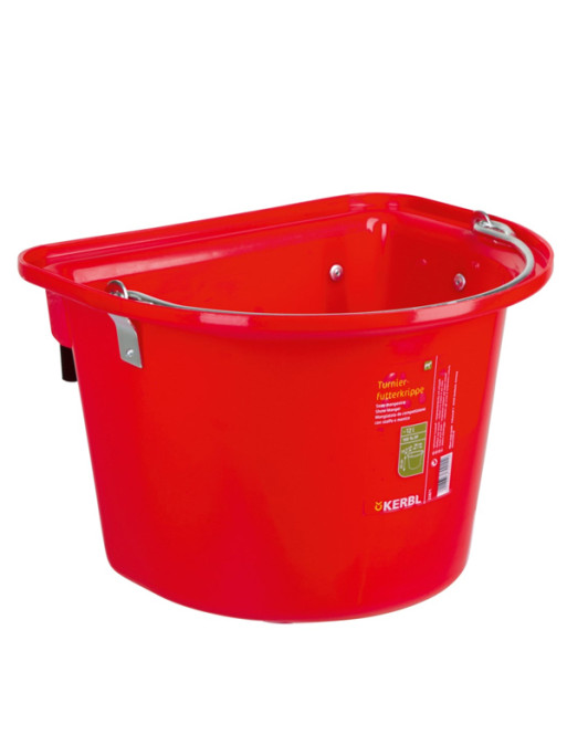 Seau-mangeoire de porte avec crochet et anse 12L Kerbl