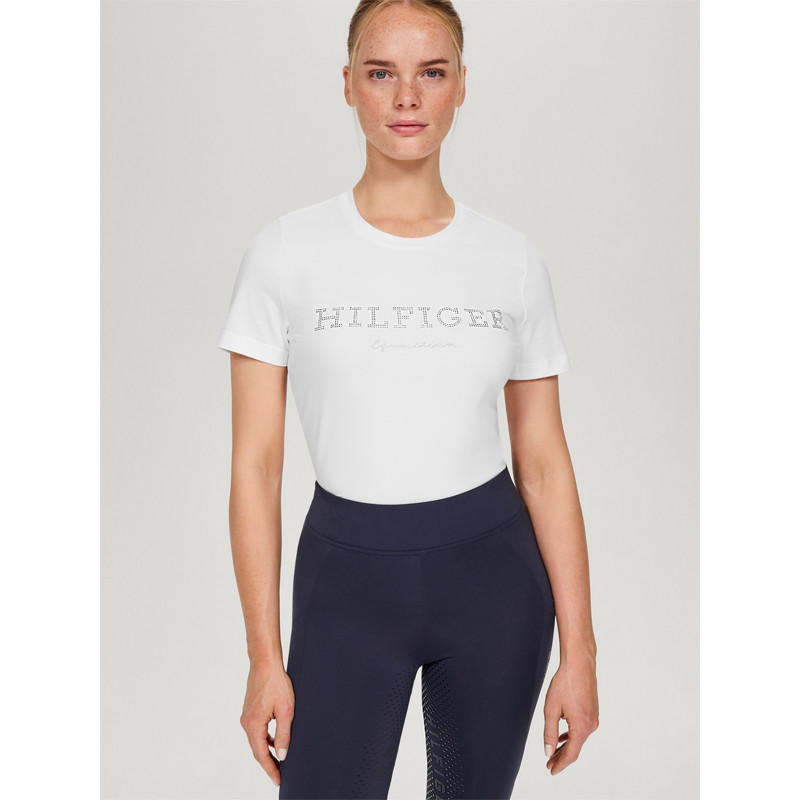 T-shirt Belmont Rhinestone SS25 Tommy Hilfiger Equestrian