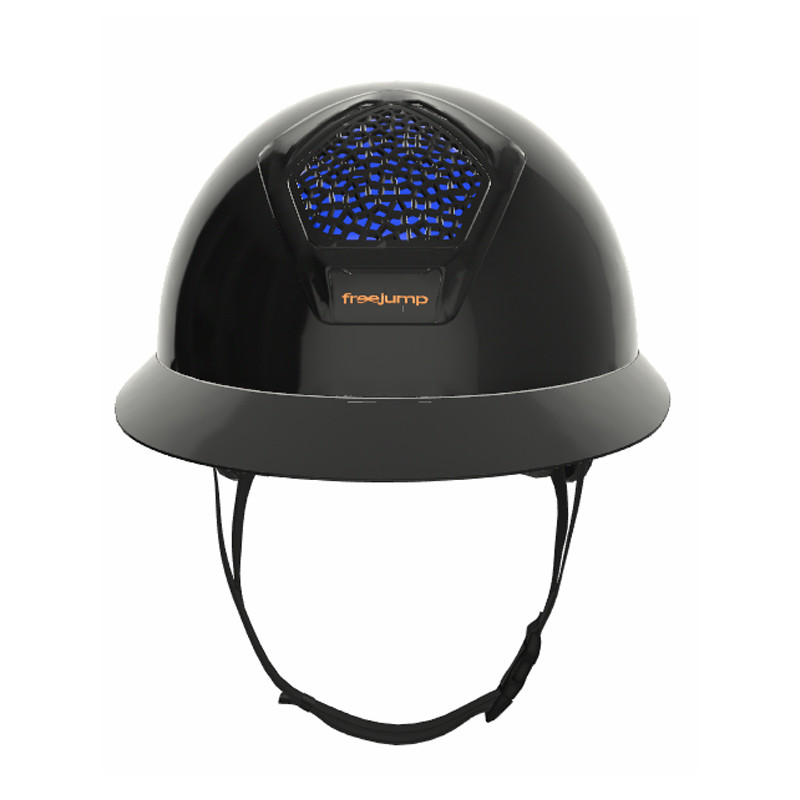 Casque Voronoï sans protection temporale black glossy visière longue Freejump (vendu sans la mousse)