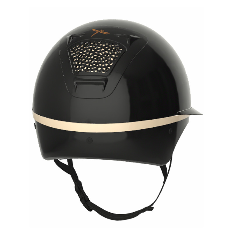 Casque Voronoï sans protection temporale black glossy visière longue Freejump (vendu sans la mousse)