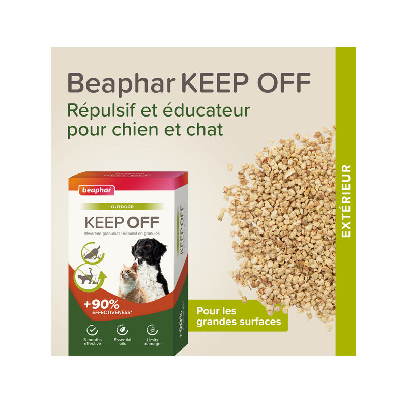 Répulsif granulés Outdoor Keep Off chien et chat 2x200g Beaphar