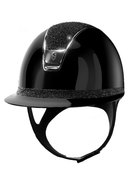 Casque Miss Shield Shadowglossy bande et top crystal fabric 2.0 Samshield (vendu sans la mousse)