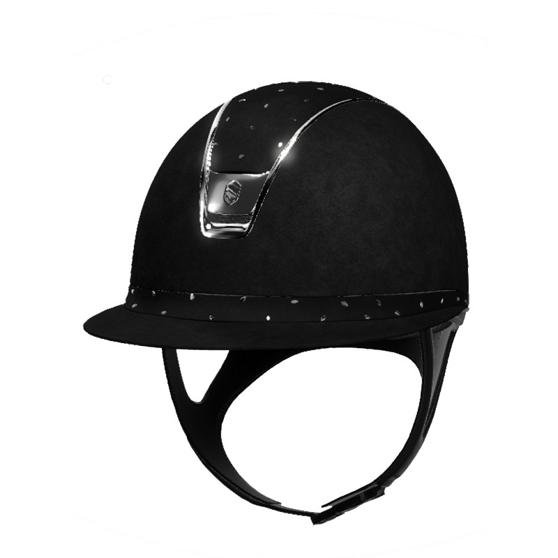 Casque Miss Shield 2.0 Alcantara top et bande Comet Light Samshield (vendu sans la mousse)