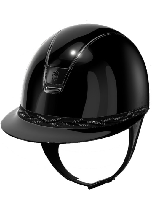 Casque Miss Shield Shadowglossy Flower Swarovski 2.0 Samshield (Mousse obligatoire vendue séparément)