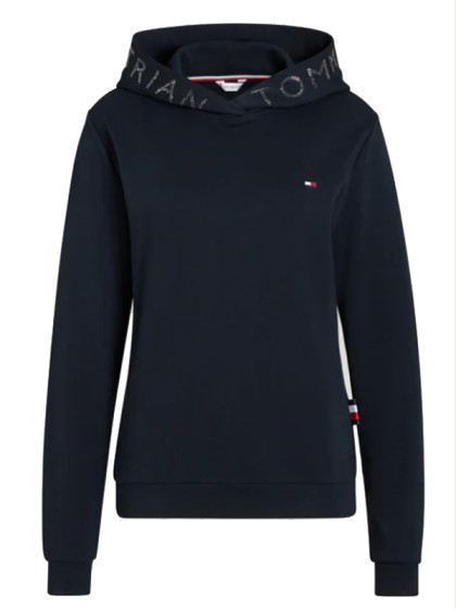 Sweat à capuche Laurens à strass rhinestone FW25 Tommy Hilfiger Equestrian