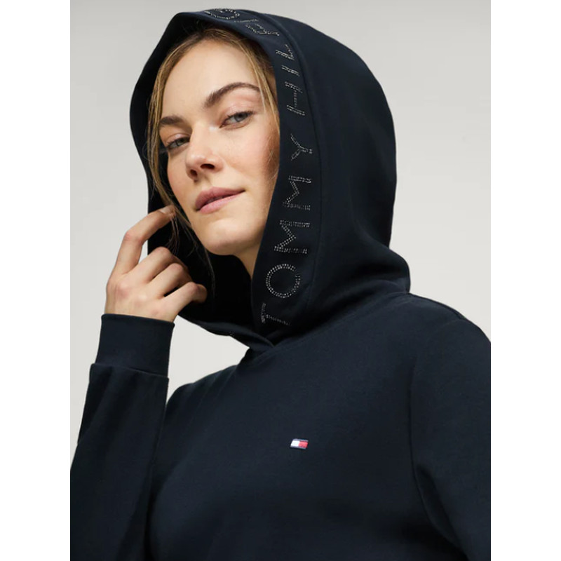 Sweat à capuche Laurens à strass rhinestone FW25 Tommy Hilfiger Equestrian