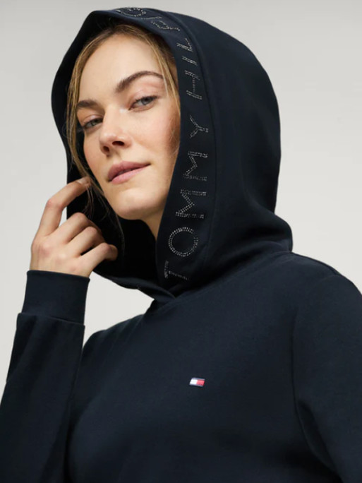 Sweat à capuche Laurens à strass rhinestone FW25 Tommy Hilfiger Equestrian
