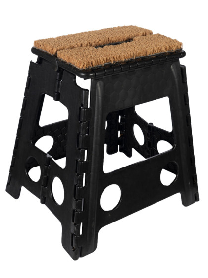 Tabouret pliant avec paillasson HKM