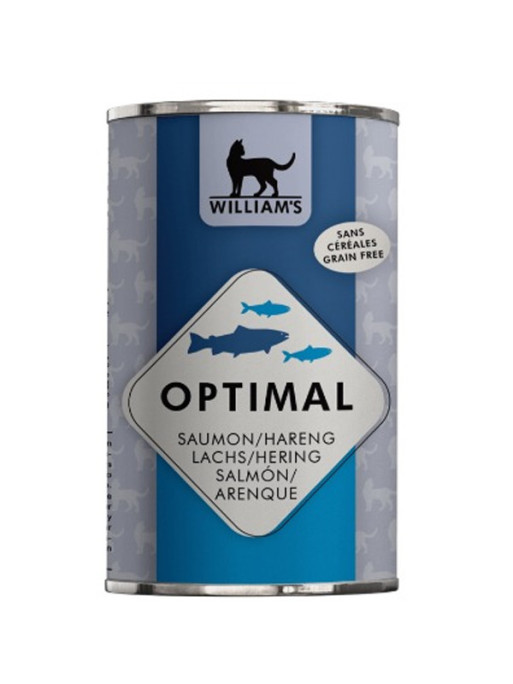 Pâtée pour chat Optimal saumon/hareng 375g William's Pâtée pour chat Optimal saumon/hareng 375g William's