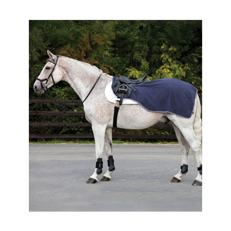 Couverture Polaire Quart De Compétition Rambo - Couleur Bleue, Pour Chevaux, Neuf (emballage Possiblement Ouvert)