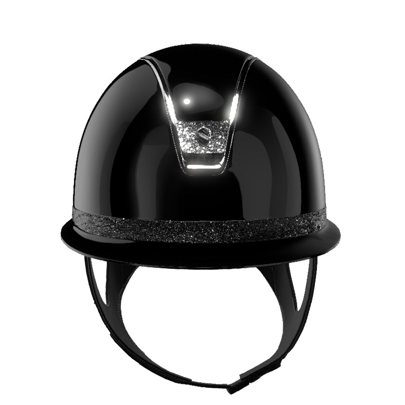 Casque Miss Shield Shadowmatt 2.0 Crystal Fabric Silver Swarovski Samshield