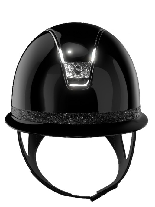 Casque Miss Shield Shadowmatt 2.0 Crystal Fabric Silver Swarovski Samshield