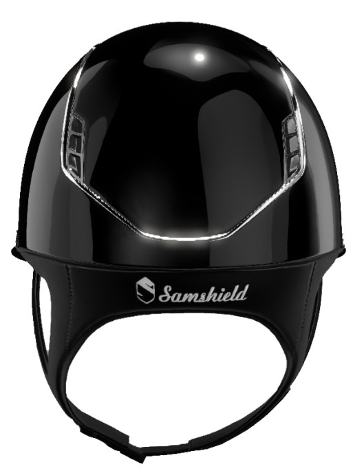 Casque Miss Shield Shadowmatt 2.0 Crystal Fabric Silver Swarovski Samshield