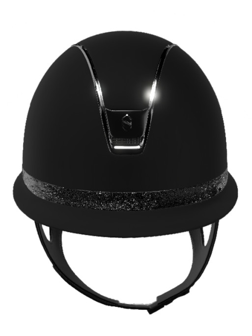 Casque Miss Shield Shadowmatt 2.0 Crystal Fabric Black Swarovski Samshield (vendu sans la mousse)