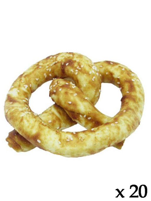 Bretzel au poulet 90g (lot de 20)