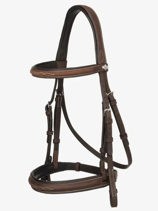 Bridon Hunter surpiqué avec rênes tressées LeMieux