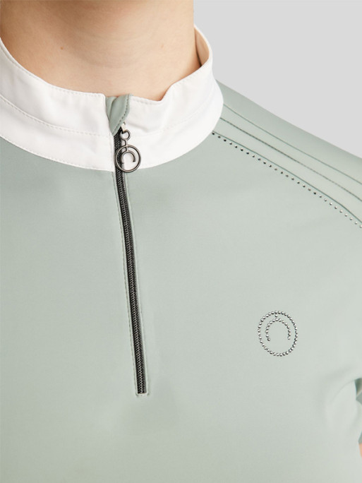 Polo de concours manches courtes MoPearl Pintucks Montar