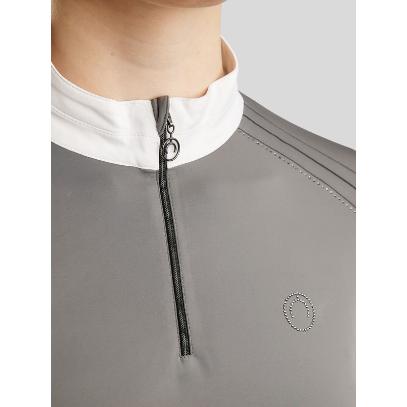Polo de concours manches courtes MoPearl Pintucks Montar