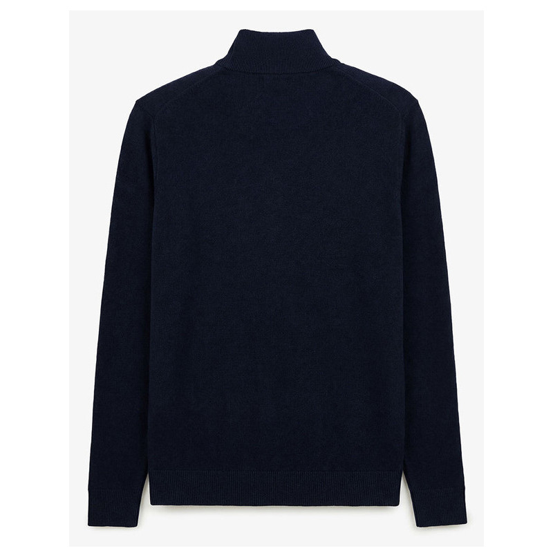 Pull col zippé Malo Serge Blanco