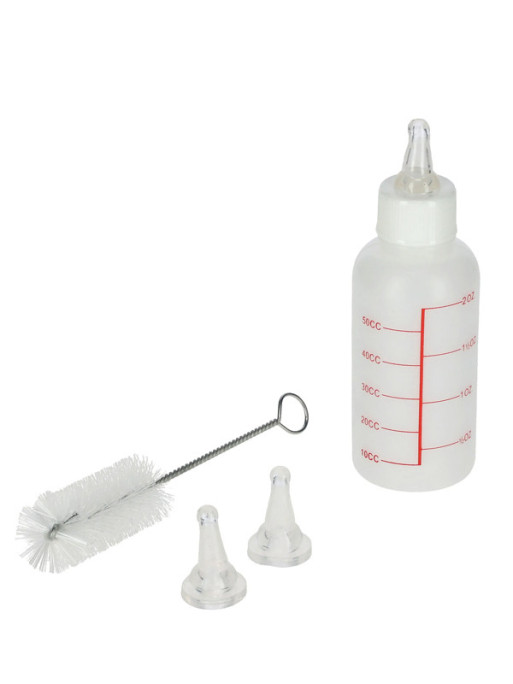 Biberon Milky 50ml 2 tétines 1 brosse Kerbl