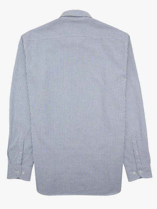 Chemise manches longues Oxford rayée Serge Blanco