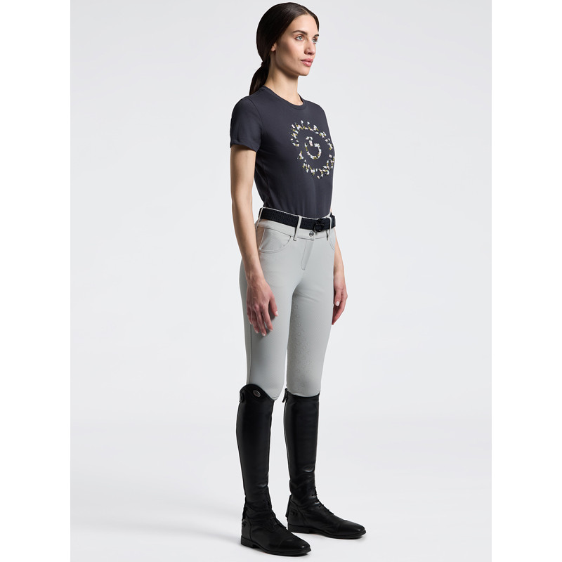 T-shirt Floral Embroidery SS26 Cavalleria Toscana