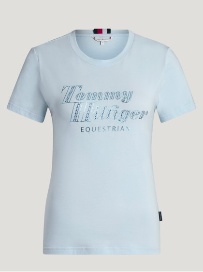 T-shirt Malibu Rhinestone SS26 Tommy Hilfiger Equestrian
