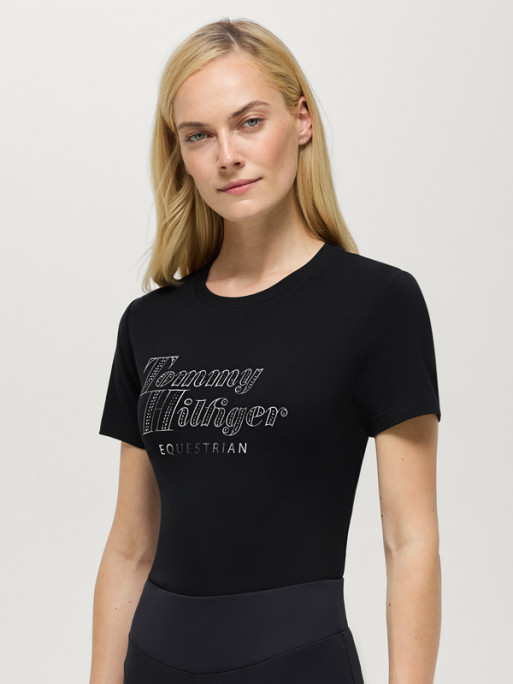 T-shirt Malibu Rhinestone SS26 Tommy Hilfiger Equestrian