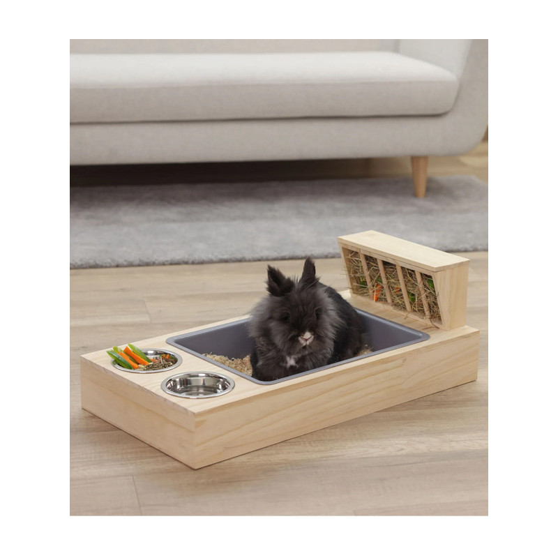 Poste d'alimentation avec boite à creuser Kerbl