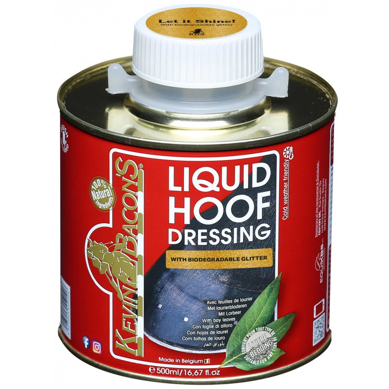 Huile Hoof Dressing Liquide paillettes dorées Kevin Bacon's