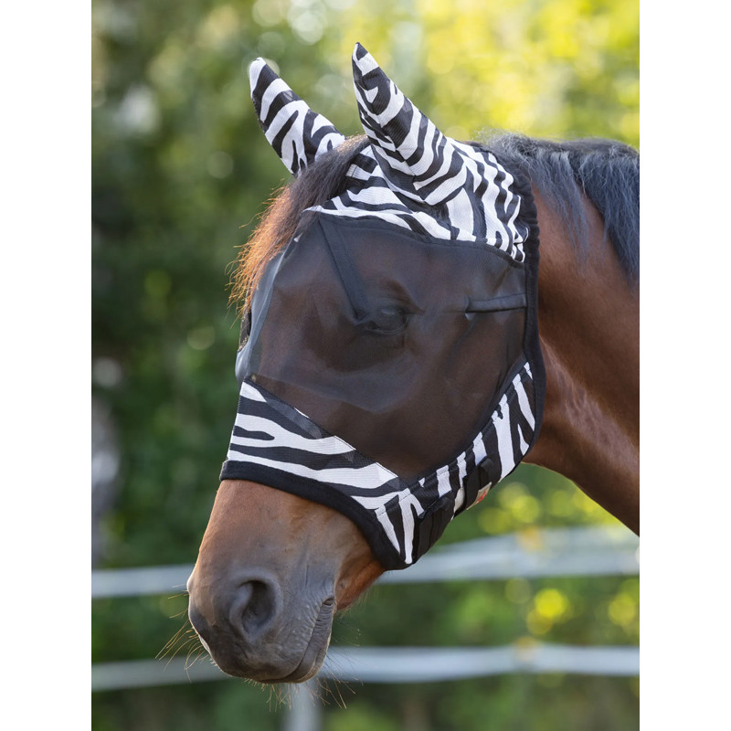 Masque anti-mouches avec oreilles Zèbre Covalliero