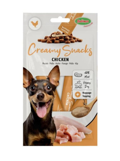 Creamy Snacks chien x4 poulet 60g Bubimex