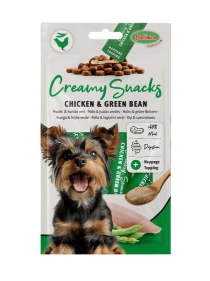 Creamy Snacks chien x4 poulet/haricots verts 60g Bubimex