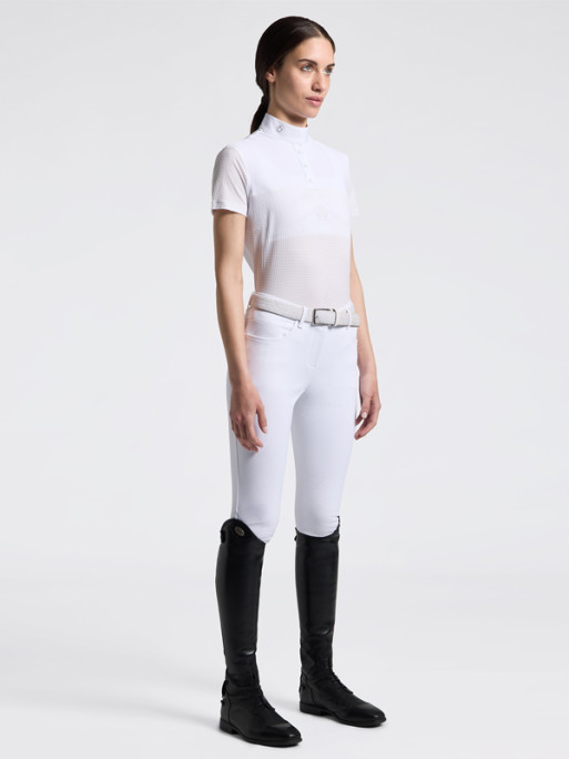 Polo de concours manches courtes Stripe Jersey SS26 Cavalleria Toscana
