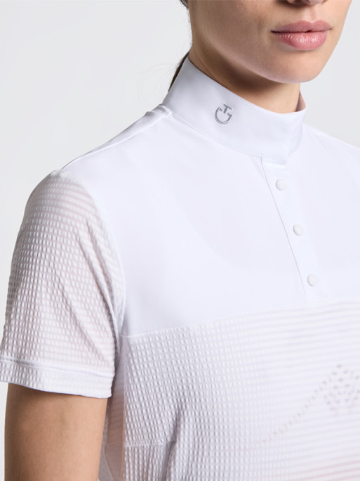 Polo de concours manches courtes Stripe Jersey SS26 Cavalleria Toscana