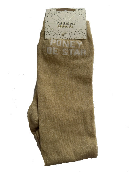 Chaussettes d'équitation pailletées ''Poney de star'' Paillettes Attitude