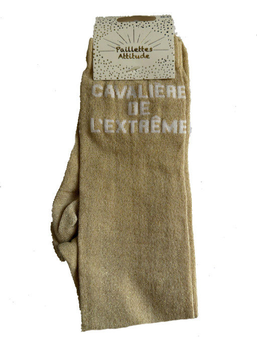 Chaussettes d'équitation pailletées ''Cavalière de l'extrême'' Paillettes Attitude