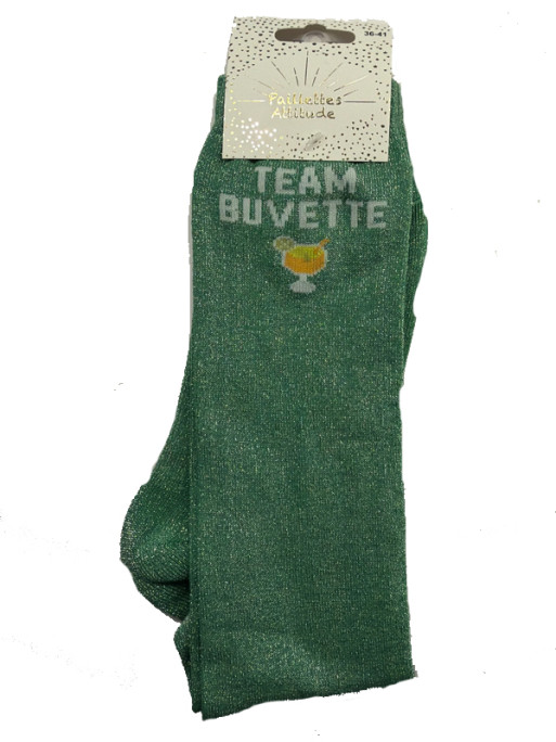 Chaussettes d'équitation pailletées ''Team Buvette'' Paillettes Attitude