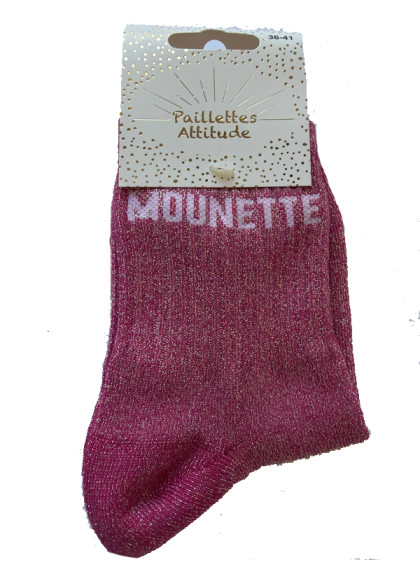 Chaussettes pailletées ''Mounette'' Paillettes Attitude