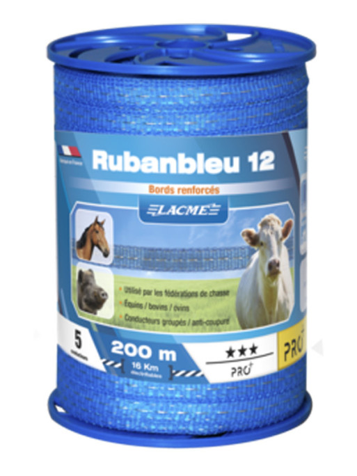 Ruban Bleu 12mm 200m Lacmé