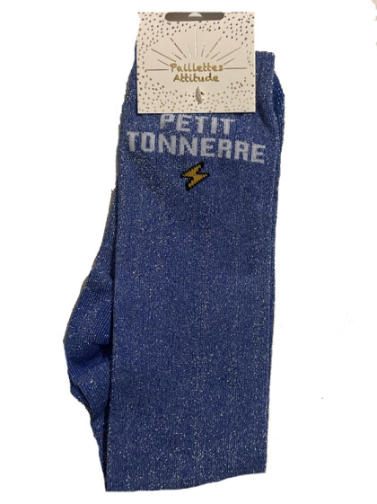Chaussettes d'équitation enfant pailletées ''Petit Tonnerre'' Paillettes Attitude