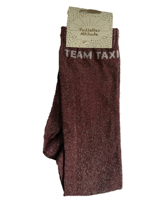 Chaussettes d'équitation pailletées ''Team Taxi'' Paillettes Attitude