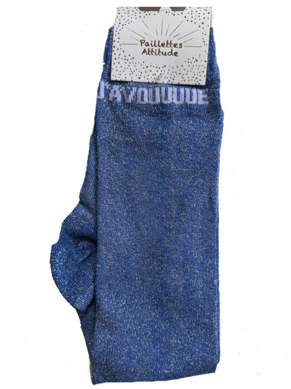 Chaussettes d'équitation pailletées ''J'avouuuue'' Paillettes Attitude