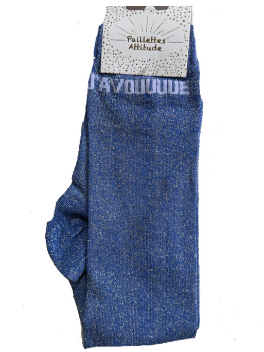 Chaussettes d'équitation pailletées ''J'avouuuue'' Paillettes Attitude