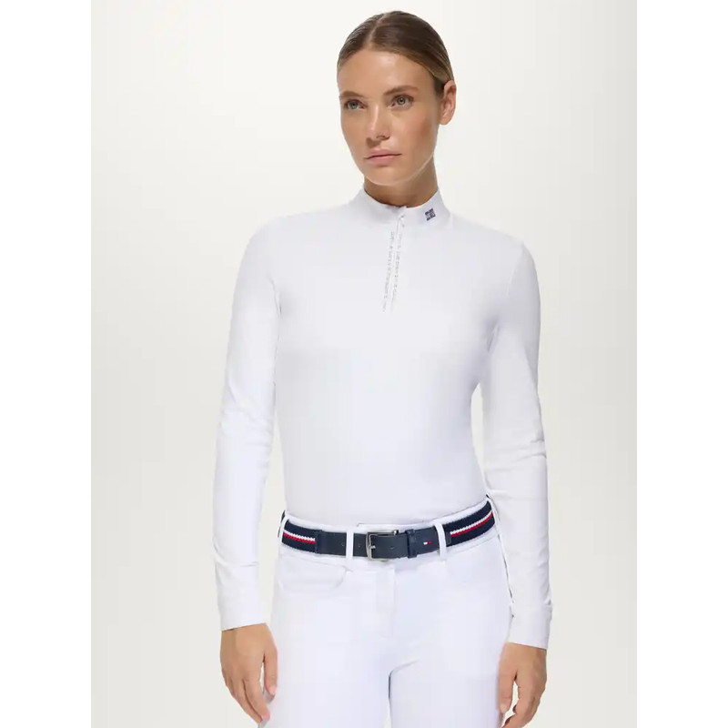 Polo de concours manches longues Monica Rhinestone FW26 Tommy Hilfiger Equestrian