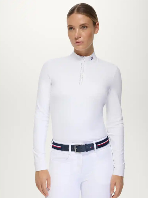Polo de concours manches longues Monica Rhinestone FW26 Tommy Hilfiger Equestrian