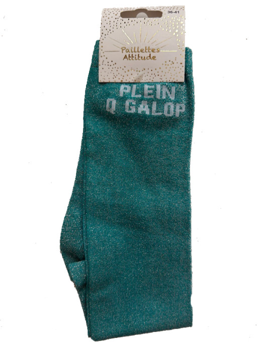 Chaussettes d'équitation pailletées ''Plein Q Galop'' Paillettes Attitude
