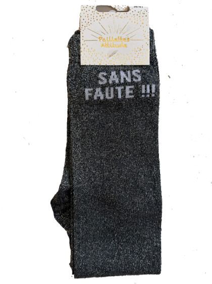 Chaussettes d'équitation pailletées ''Sans Fautes !!!'' Paillettes Attitude